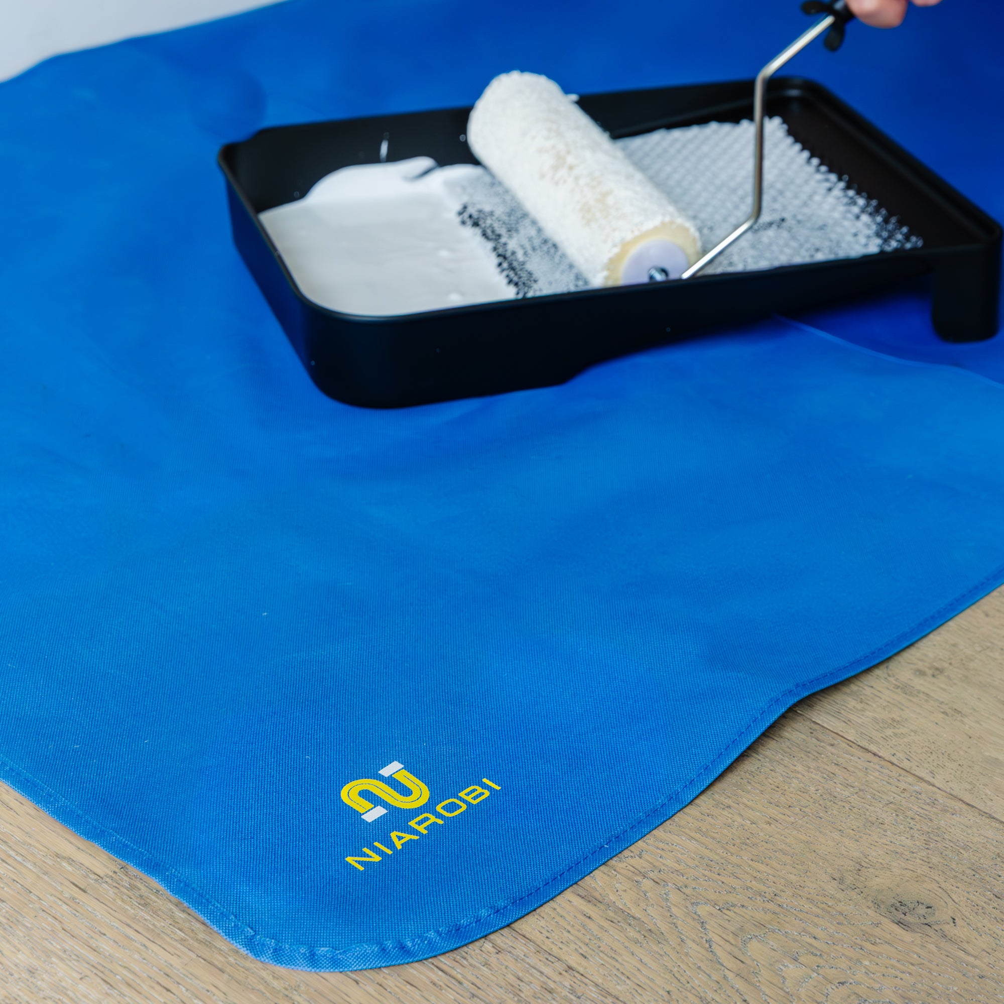 Plumbers Floor Protector Mat - Non-Slip, Water-Resistant Protective Work Surface for Professional and DIY Projects - Chemical-Proof Carpet Guard with Carry Pouch - Plumbing Tools and Equipment - Blue